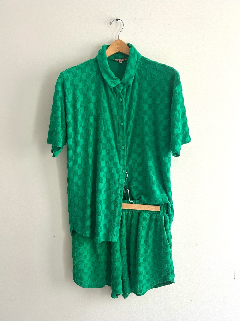 BAILEY ROSE checkered terry knit set LARGE